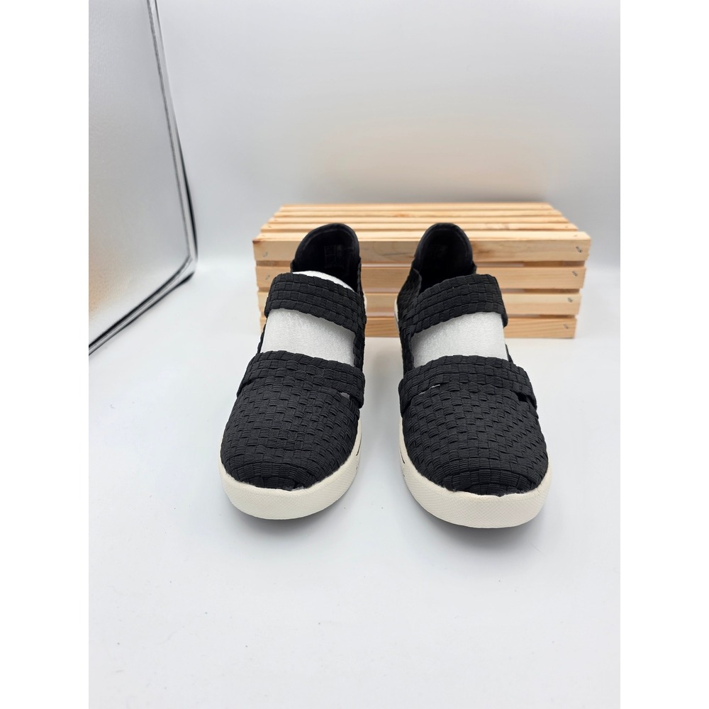 Bernie Mev Frontier Sneakers Women 38 8 Black Woven Comfort Elastic Platform - Picture 4 of 13